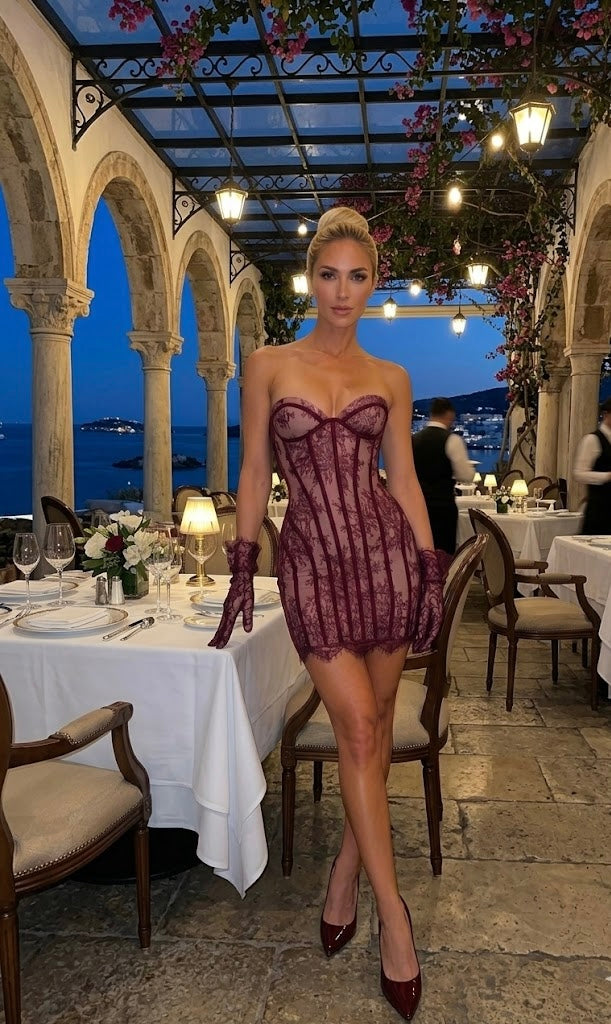 Lucia Lace Corset Mini Dress