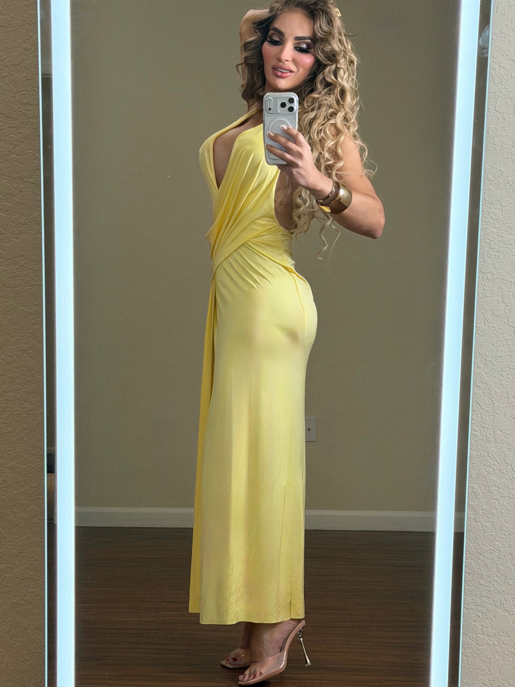 Elodi Glow Draped Maxi Dress