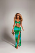 Santina Emerald Breeze Two-Piece Skirt Set