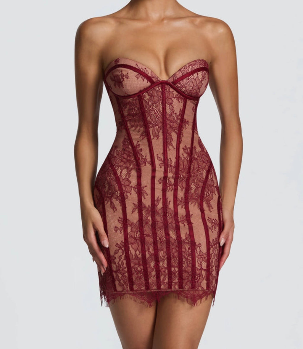 Lucia Lace Corset Mini Dress