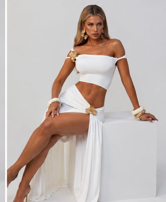 Cecci Goddess Two-Piece Maxi Set