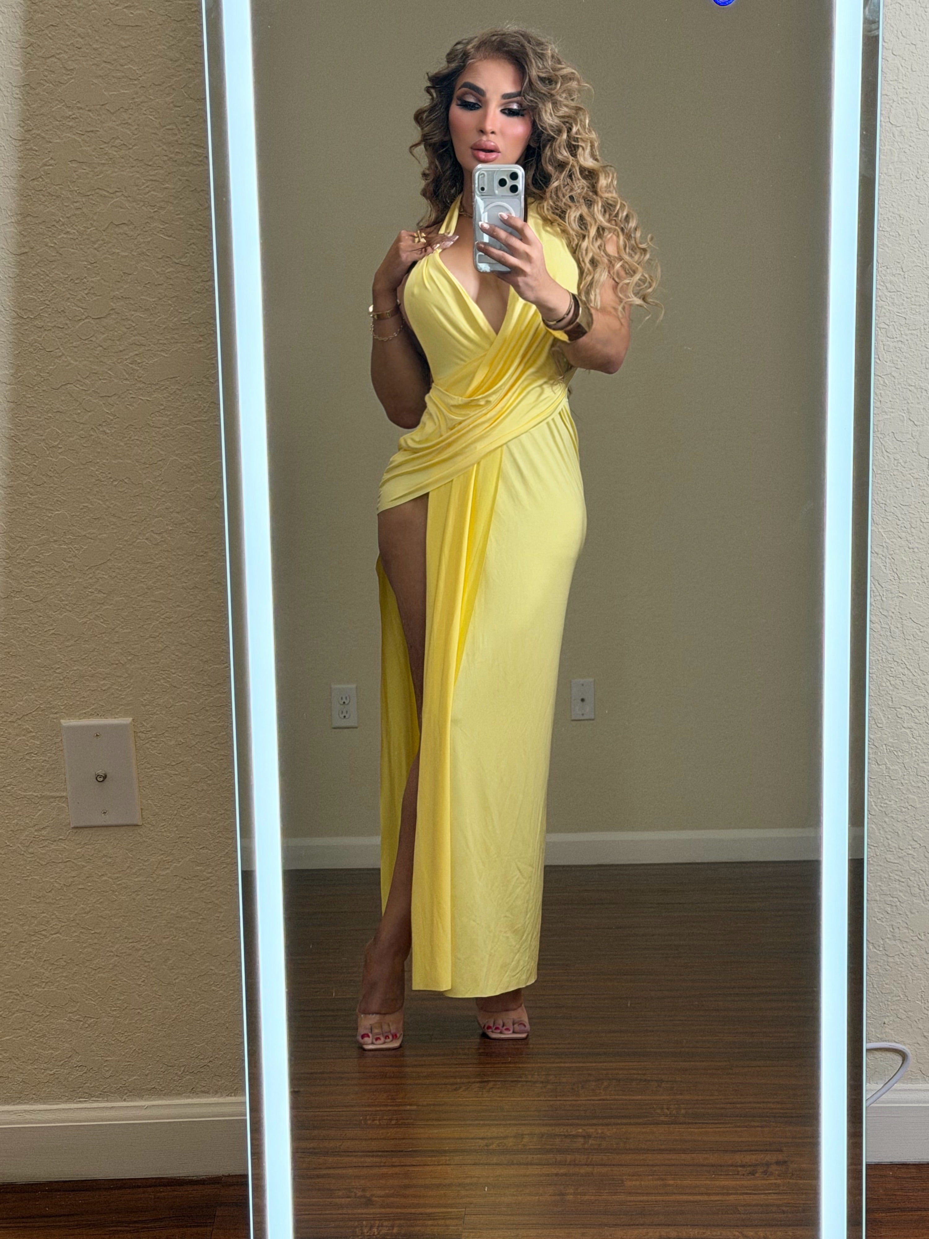 Elodi Glow Draped Maxi Dress