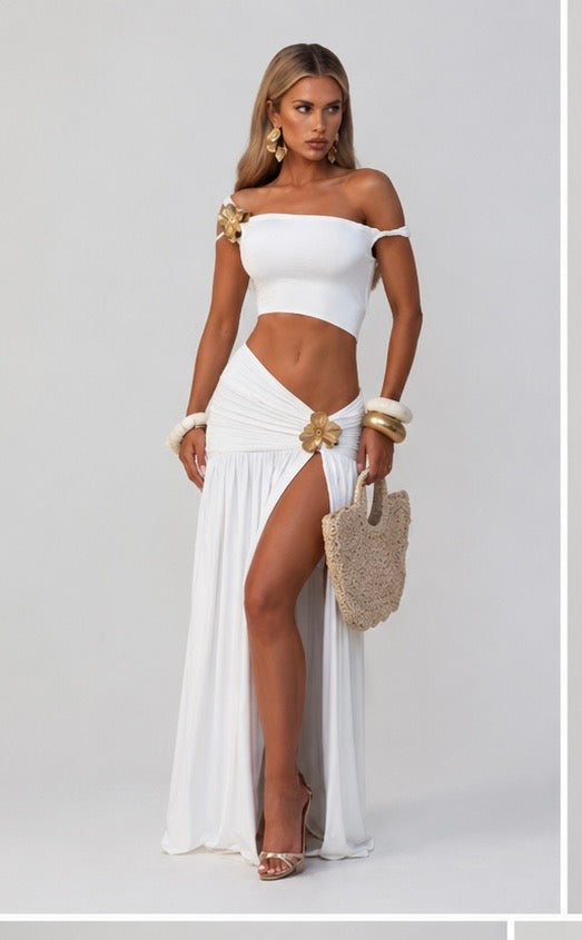 Cecci Goddess Two-Piece Maxi Set