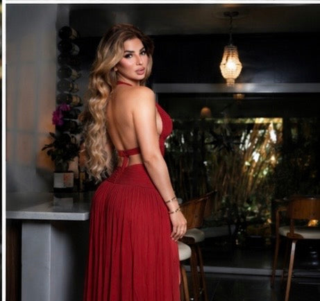 Jessi Goddess Cut-Out Maxi Dress
