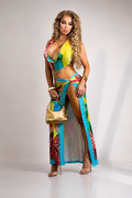 Taby Tropical Paradise Two-Piece Maxi Skirt Set