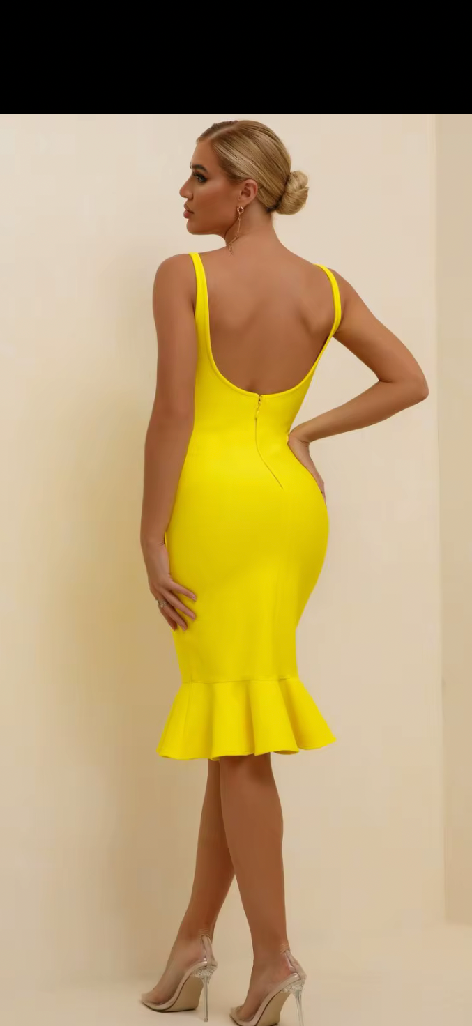 Trina sunshine Mermaid Midi Dress