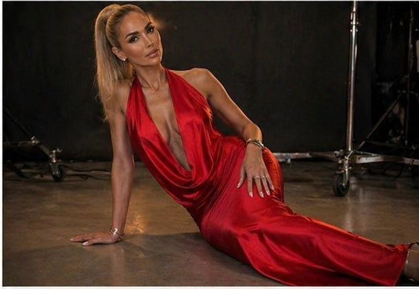 kitty Elegance Halter Maxi Dress Elegant halter neckline